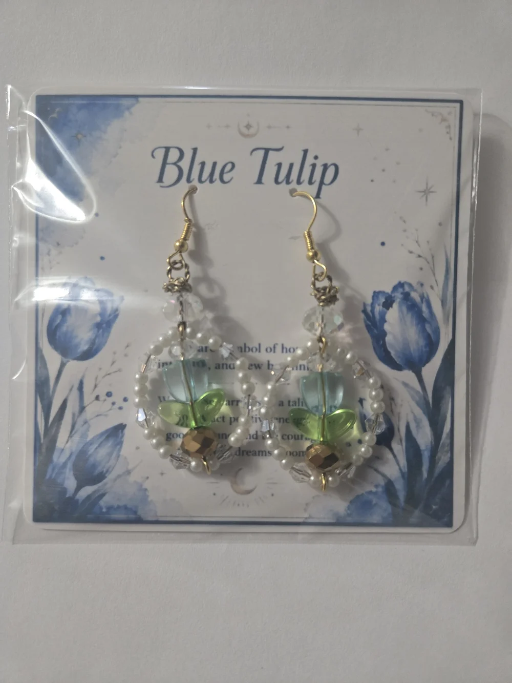 Blue Tulip Pearl Earrings: A Symbol of Hope & New Beginnings Jewelry